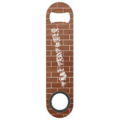 ブリックウォールバー鍵カスタム文字-ボトルオープナー スピード栓抜き (正面)