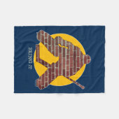 ブリックウォールホッケーゴアリー フリースブランケット (正面(横))