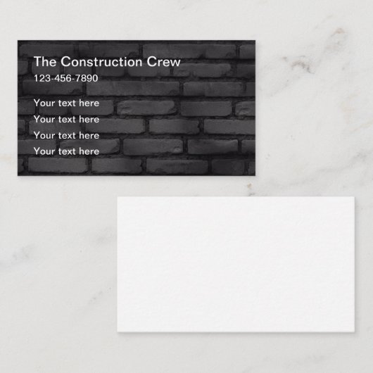 ブリックウォール建築名刺 名刺 (正面/裏面)