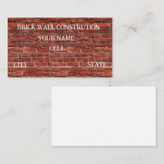 ブリックウォール建築 名刺 (正面/裏面)