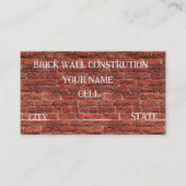 ブリックウォール建築 名刺 (正面)