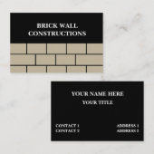 ブリックウォール建築 名刺 (正面/裏面)