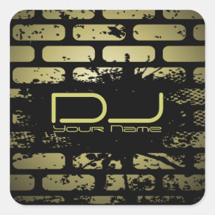 ブリックウォールDJシール スクエアシール