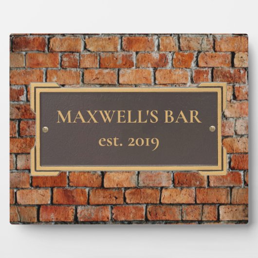 ブリックカスタムメモリアルプラークにブロンズを フォトプラーク (正面)