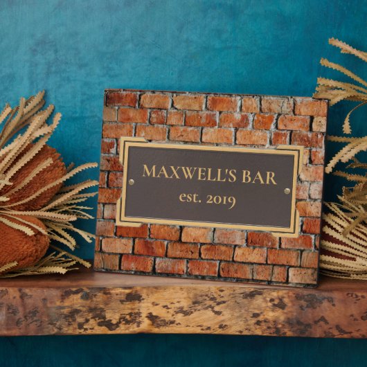 ブリックカスタムメモリアルプラークにブロンズを フォトプラーク (側面)