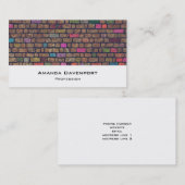 ブリックカラフルウォールのテクスチャ 名刺 (正面/裏面)