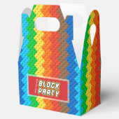 ブリックカラフル建物ブロックトイ誕生日パーティー フェイバーボックス (オープン)