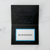 ブリックカード上のネオンの退職マーキー カード (内部)