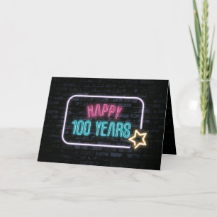 ブリックカード上の第100誕生日マーキー カード