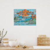 ブリックコアのスノーボード。 ポスター (キッチン)