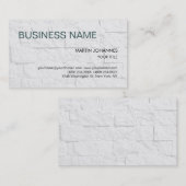 ブリックスタイリッシュウォールグレー白黒名刺 名刺 (正面/裏面)