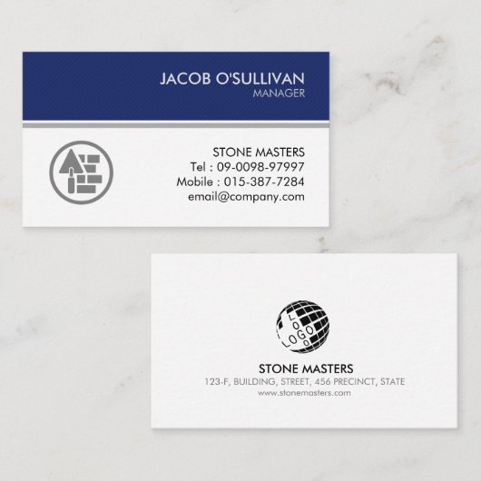 ブリックストーンメイソン建築 名刺 (正面/裏面)