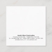 ブリックストーン石工建築 スクエア名刺 (裏面)