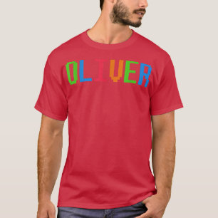 ブリックテーマオリバーボーイズ名カスタム前プレショールブロ Tシャツ