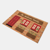 ブリックハウスバイレッドドアカスタム文字 ドアマット (アングル)