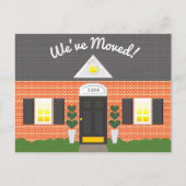 ブリックハウスファサード新しい住所はがき 案内ポストカード (正面)