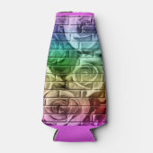 ブリックバラ-16 – レインボー – ドリンククールボトル-Koozie ボトルクーラー (正面)