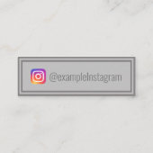 「ブリックパーソナライズされたハウジング」インスタグラム スキニー名刺 (裏面)