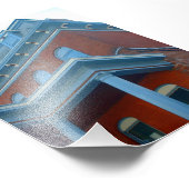 ブリックビクトリアンハウス（コロニアルブルートリム付） フォトプリント            (角)