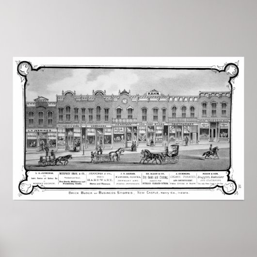 ブリックビジネス行ニューキャッスルインディアナ ポスター (正面)