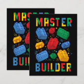 ブリックビルダおもしろいブロック建物マスタービルダ エンクロージャーカード (正面/裏面)