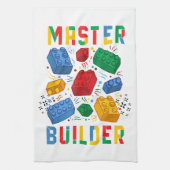 ブリックビルダおもしろいブロック建物マスタービルダ キッチンタオル (縦)