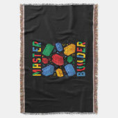 ブリックビルダおもしろいブロック建物マスタービルダ スローブランケット (正面縦)