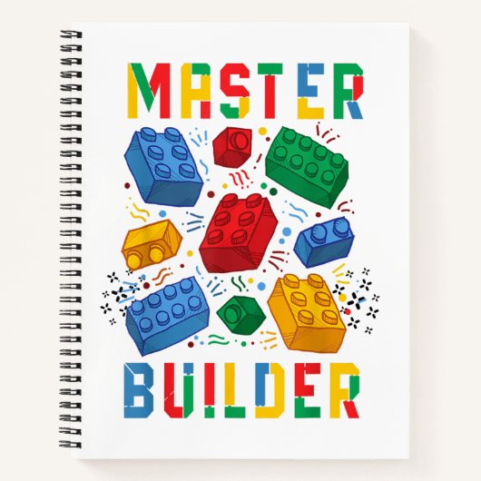 ブリックビルダおもしろいブロック建物マスタービルダ ノートブック (正面)