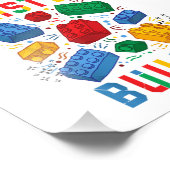 ブリックビルダおもしろいブロック建物マスタービルダ フォトプリント            (角)