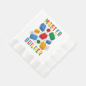 ブリックビルダおもしろいブロック建物マスタービルダ 縁ありランチョンナプキン (角)