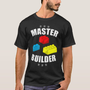 ブリックビルダーブロック建物マスタービルダー玩具 Tシャツ