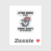 ブリックリフティングユーモア:通常の重量以上のレンガ シール (シート)