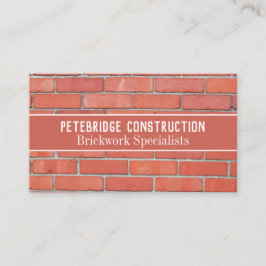 ブリックレイヤハンドマン建築ワーカーブリックウォール 名刺