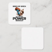 ブリックレイヤーブリックライティングユーモアパワートレーニング おもしろい スクエア名刺 (正面/裏面)