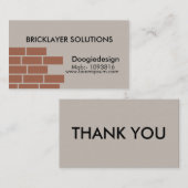 ブリックレイヤー会社の名刺 名刺 (正面/裏面)