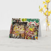 ブリックレーン通りアートロンドン(1119) カード (黄色い花)