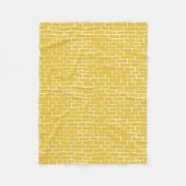 ブリックロード – 黄色と透明 フリースブランケット (正面)