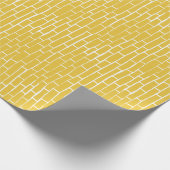 ブリックロード – 黄色と透明 ラッピングペーパー (角)