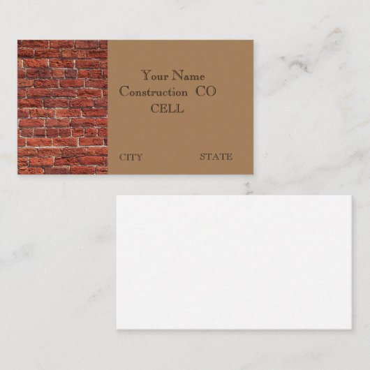 ブリック建築会社名刺 名刺 (正面/裏面)