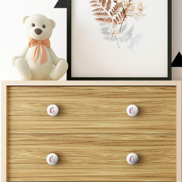 ブリック感じレッド編み物、ああ編み セラミックノブ