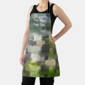 ブリック抽象芸術サマーグリーンエプロン エプロン (インサイチュ)