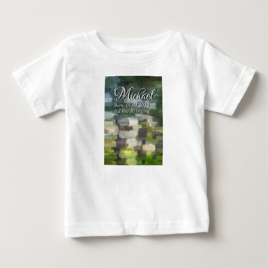 ブリック抽象芸術サマーグリーンベビーTシャツ ベビーTシャツ (正面)