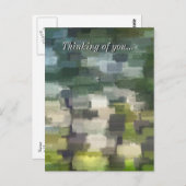 ブリック抽象芸術サマー考えグリーンズオブユー ポストカード (正面/裏面)