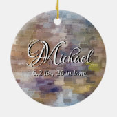 ブリック抽象芸術冬秋ベビーオーナメント セラミックオーナメント (裏面)