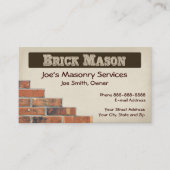 ブリック石工の名刺 名刺 (正面)