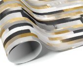 ブリック結合ブラシストロークの幾何学的パターン ラッピングペーパー (ロールコーナー)