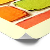 ブリック鮮やかパターンアート ポスター (角)