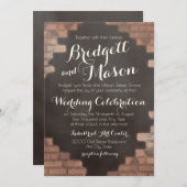 ブリック&石板グラフィティ結婚ズ 招待状 (正面/裏面)