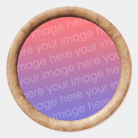 ブリック(3Dエフェクトフレーム縁ど)テンプレート ラウンドシール (正面)