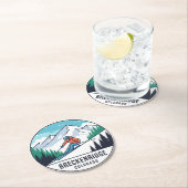 ブリッケンリッジコロラドスキーアトラベル ラウンドペーパーコースター (インサイチュ)